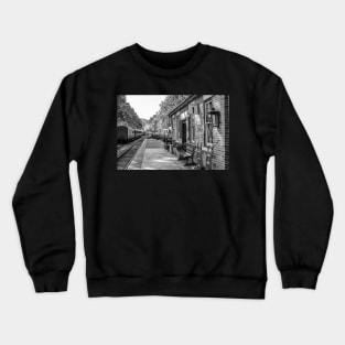 Picturesque railway station, Norfolk, UK Crewneck Sweatshirt